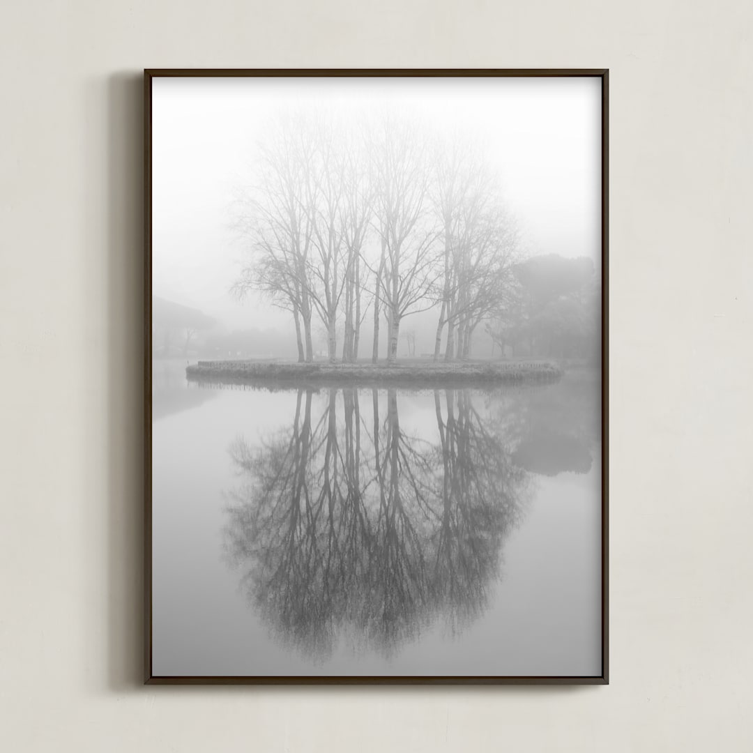 "Real Reflections" - Art Print in Mist by Massimiliano Massimo Borelli - Framed