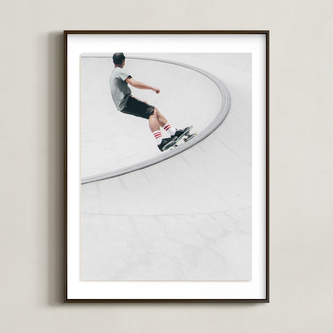 "Saint Skate 01" - Art Print in Slate by Asha Nahas - Framed