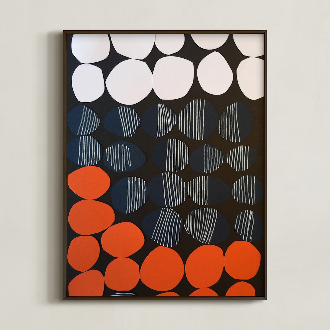 "Moon, Sun and Midnight" - Art Print in Sun by Deborah Velasquez - Framed