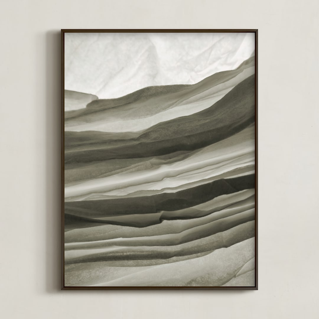 "Stratum" - Art Print in Charcoal by Shannon Kohn - Framed