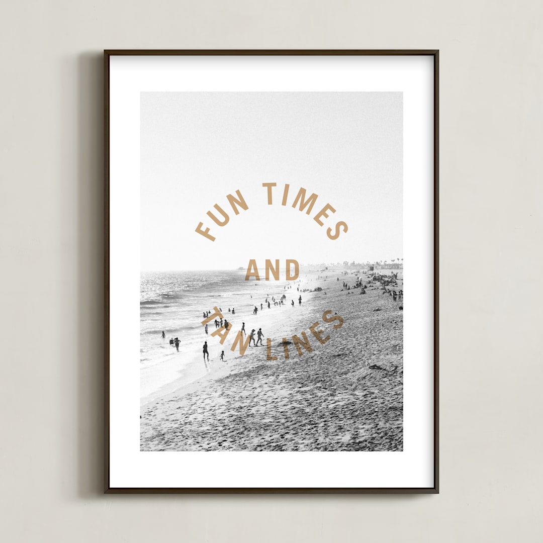 "tan lines" - Art Print in tan by Lindsay Stetson Thompson - Framed