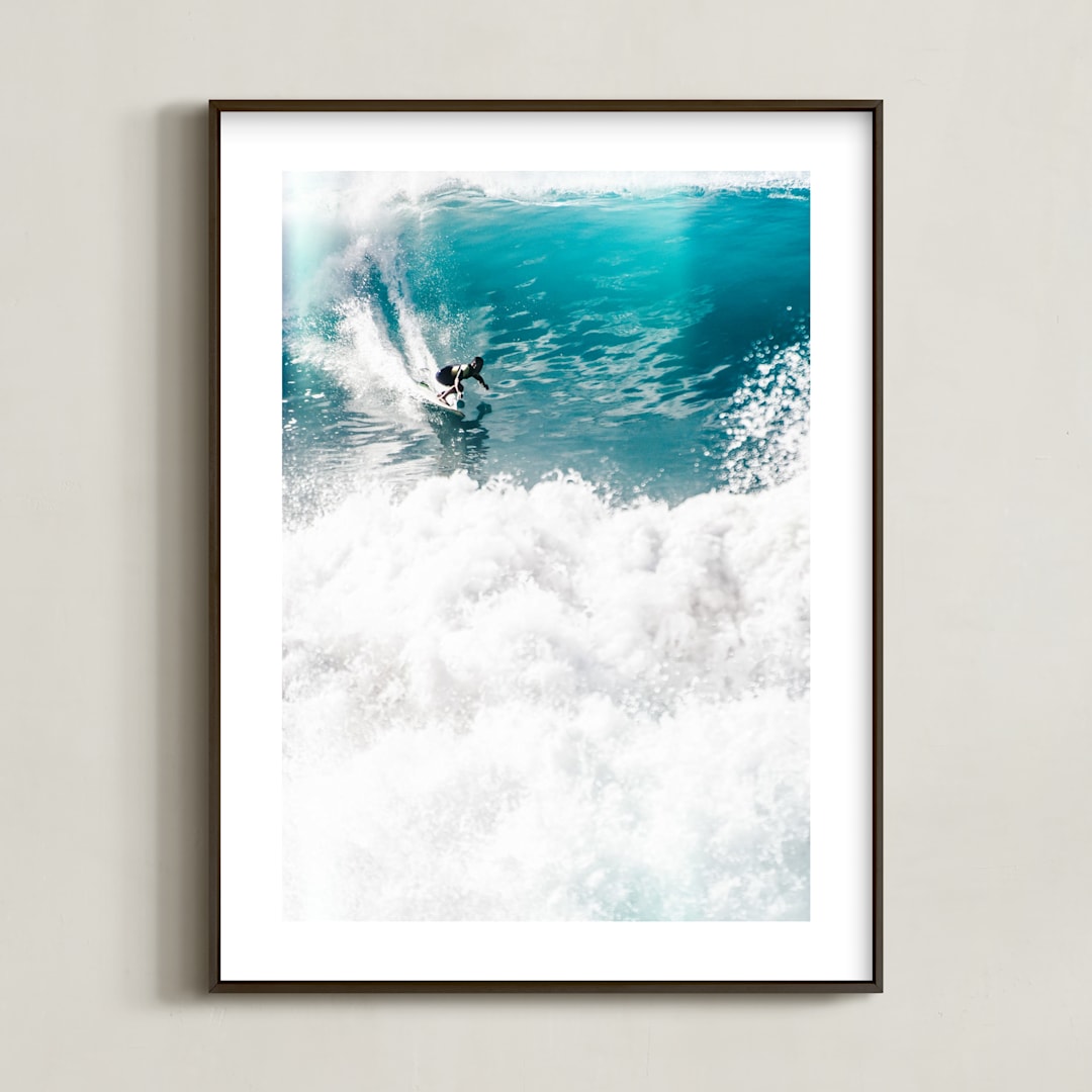 "SoCal Crush" - Art Print in ocean by Kamala Nahas - Framed