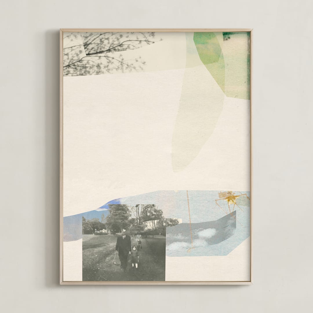 "white collage" - Art Print in pure by Sumak Studio - Framed
