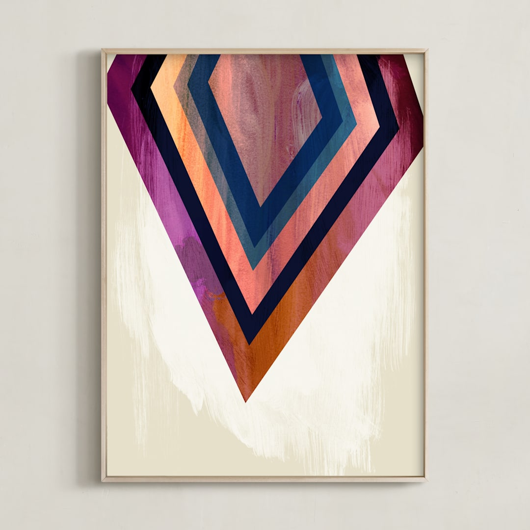 "Geo Point" - Art Print in Jewel by Field and Sky - Framed