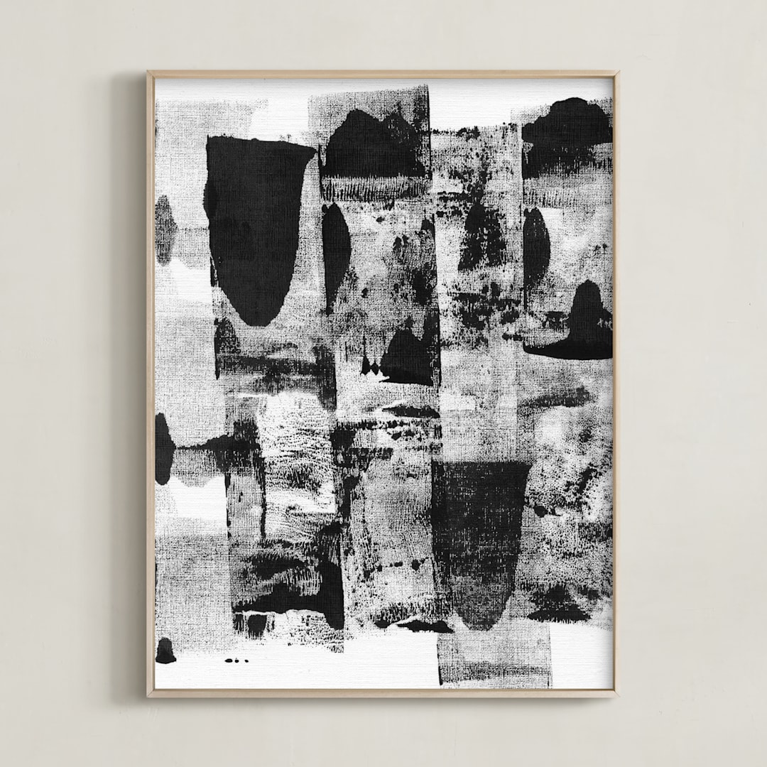 "black mountains" - Art Print in black mountain by Lauren Packard - Framed