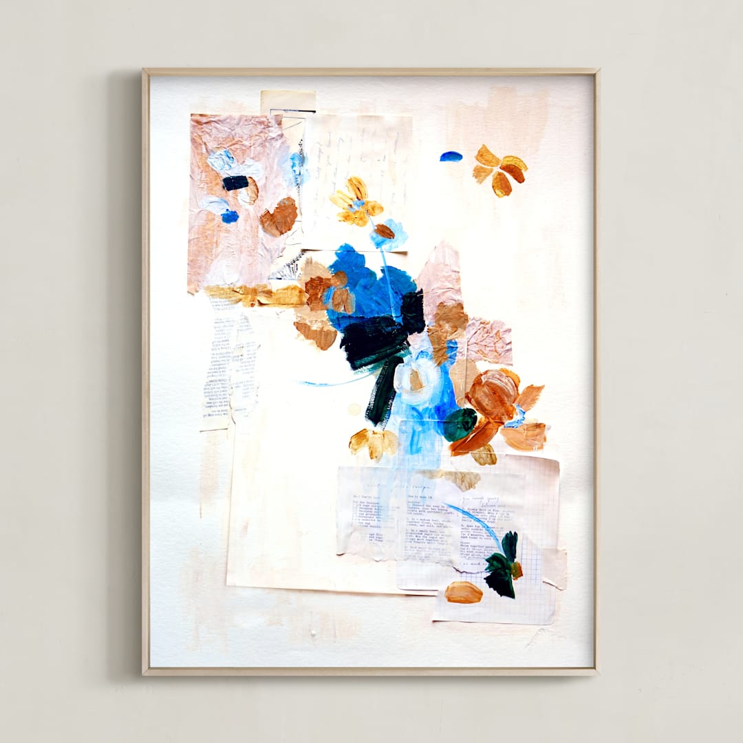 "Memory" - Art Print in Cream by Mallory Grace - Framed
