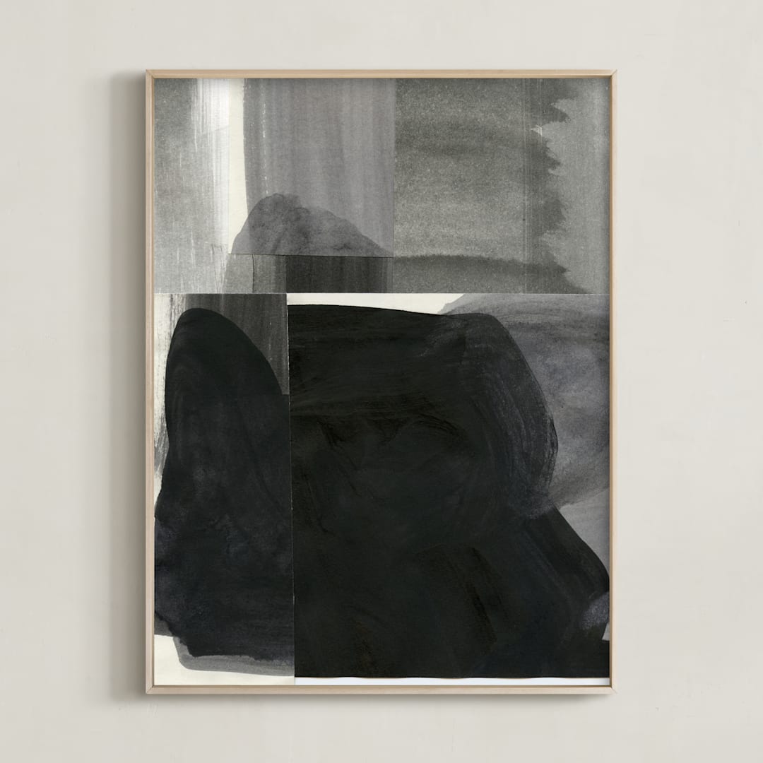"Construct 8 " - Art Print in Neutral Greys by Ashleigh Ninos - Framed