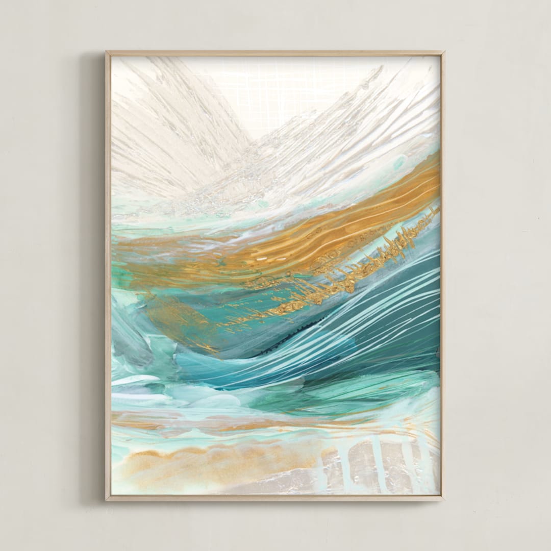 "Surfacing" - Art Print in Wave by Hettie Roberts - Framed