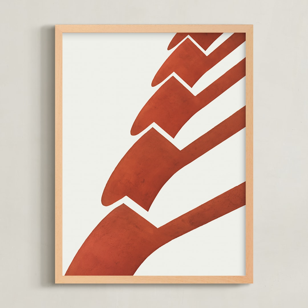 "frenched" - Art Print in rust by Kamala Nahas - Framed