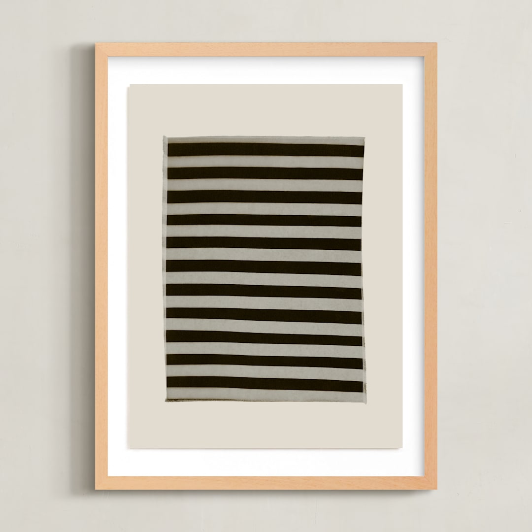 "True Stripes 2" - Art Print in Zebra by Kamala Nahas - Framed