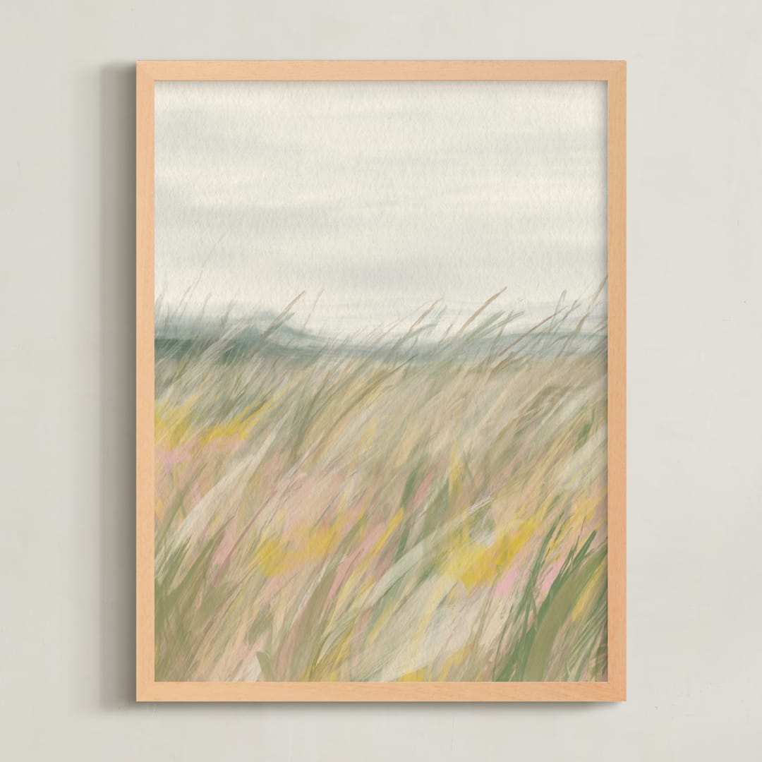 "Dune" - Art Print in Ocean by Anne Ciotola - Framed