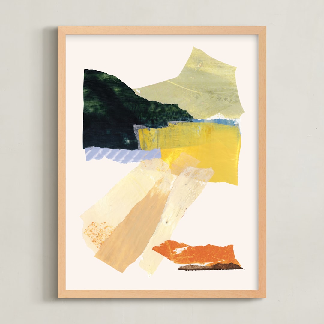 "Islands" - Art Print in Sand by Kayla King - Framed