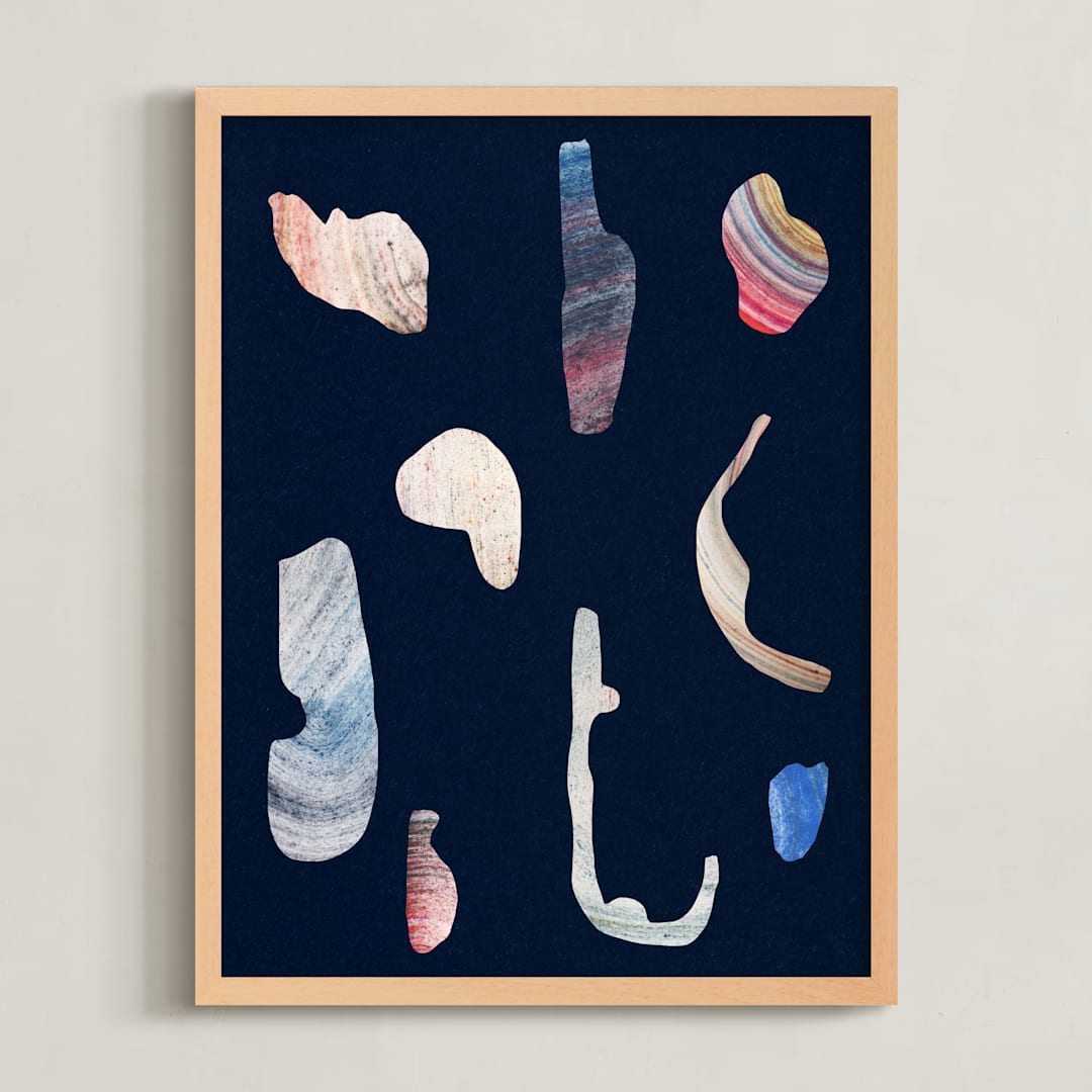 "Ancient Shapes 2" - Art Print in Prehistoric by Sumak Studio - Framed