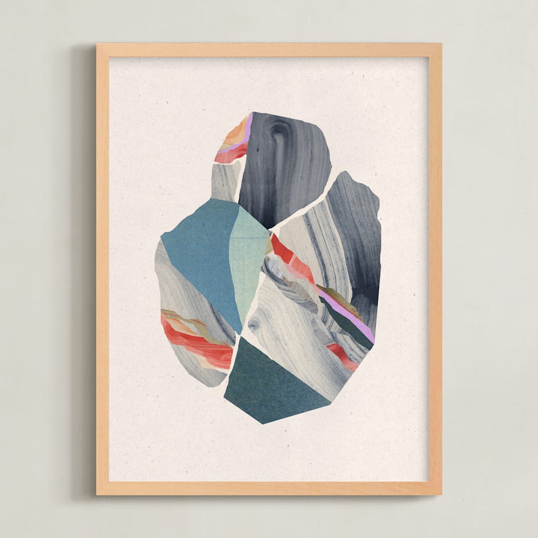 "abstract geological form I" - Art Print in Mineral by Sumak Studio - Framed