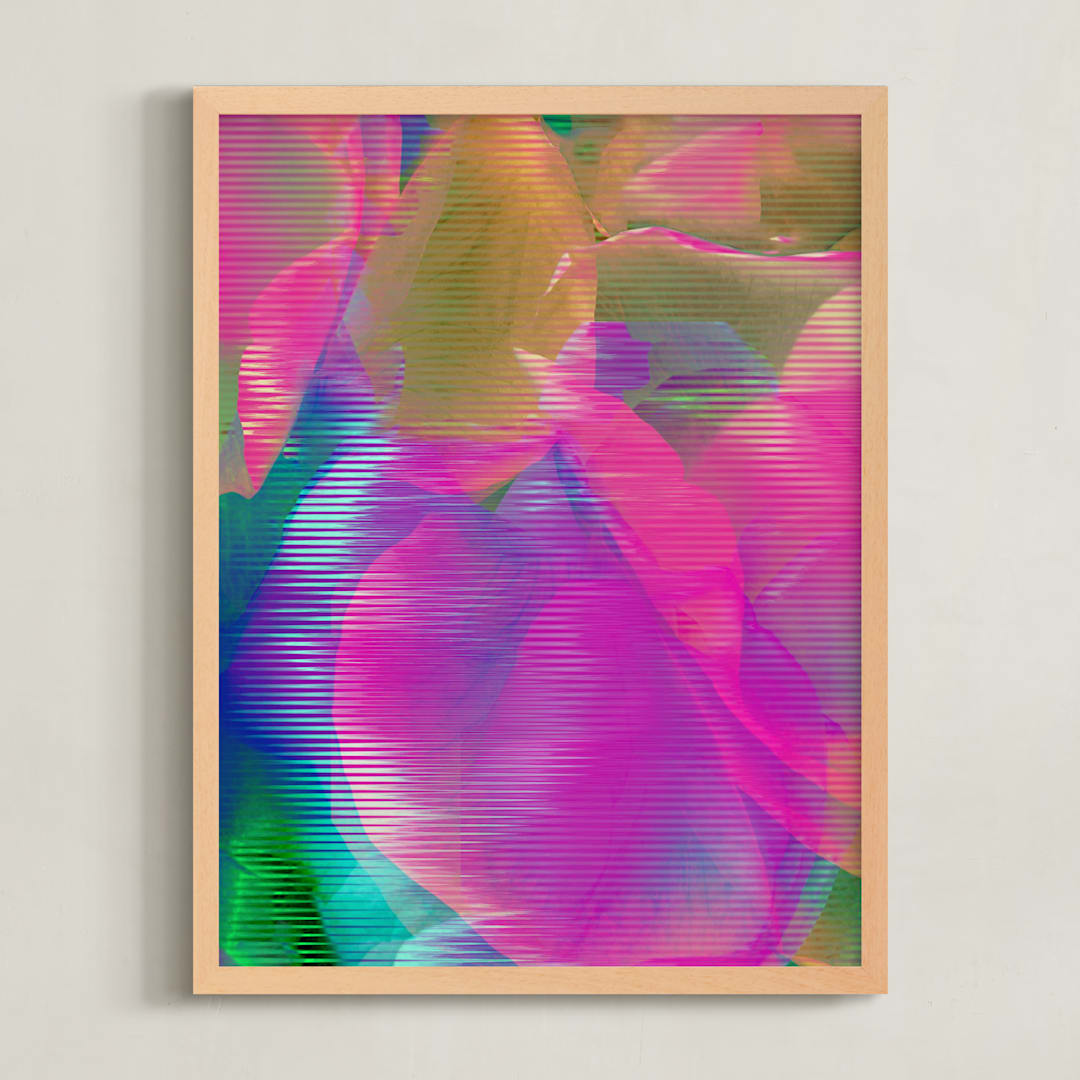 "Spring Loading..." - Art Print in Neon by Karen Kardatzke - Framed