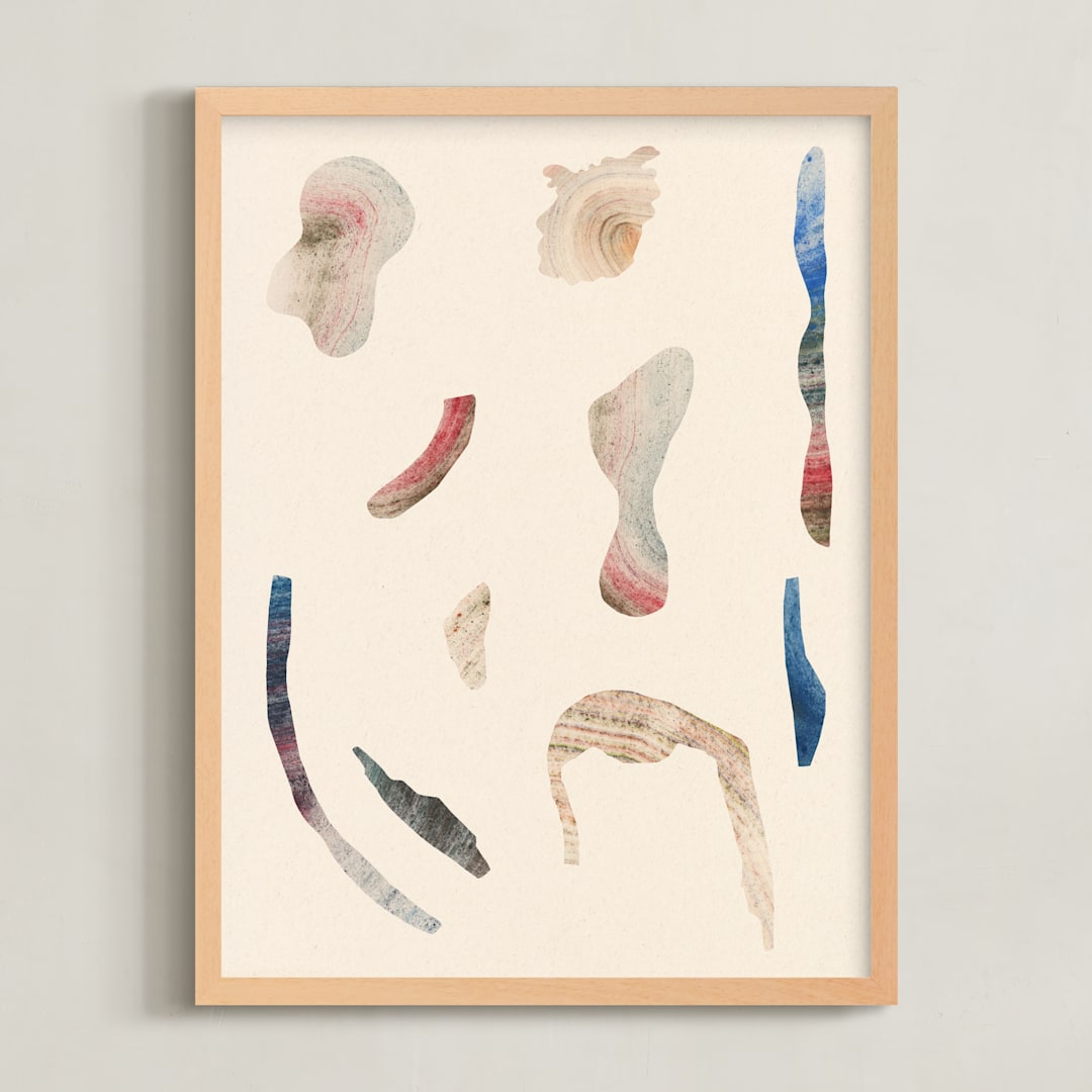 "Ancient Shapes 1" - Art Print in Museum by Sumak Studio - Framed