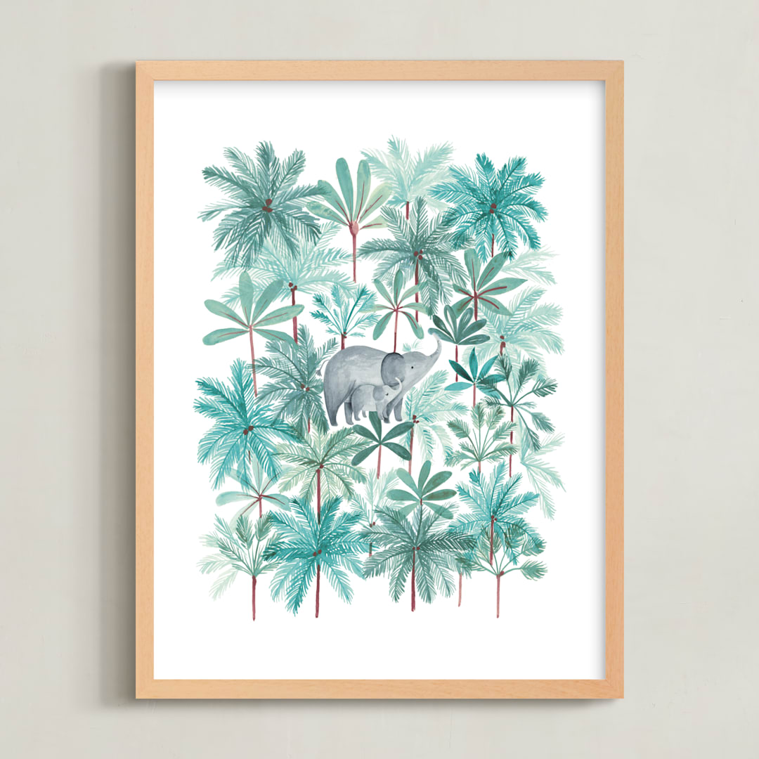 "Always Together" - Art Print in Mint by Sarah Knight - Framed