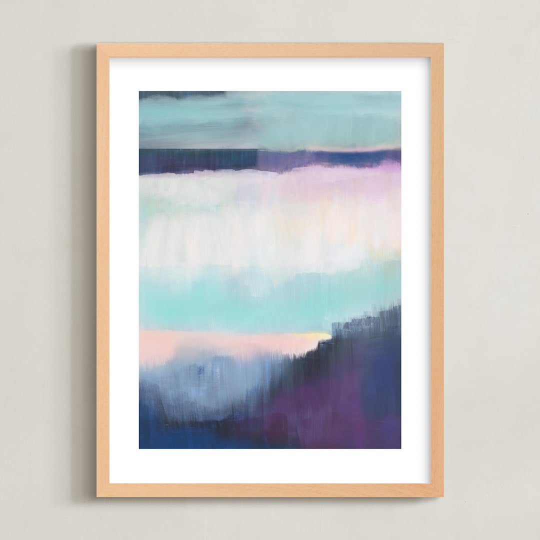 "Twilight Shimmer" - Art Print in Twilight Blue by AlisonJerry - Framed