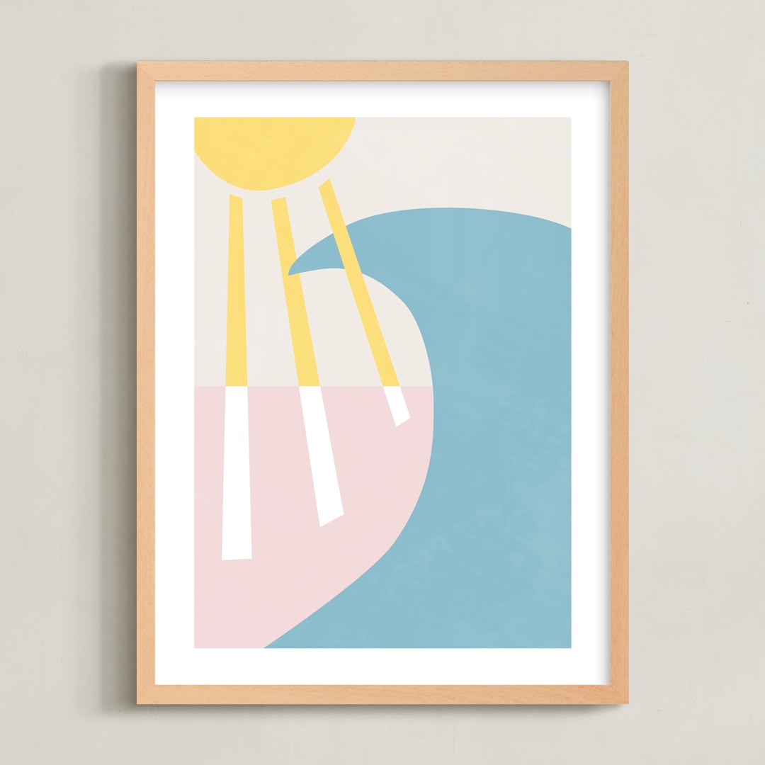 "California Summer Day" - Art Print in Haze by Carolyn MacLaren - Framed
