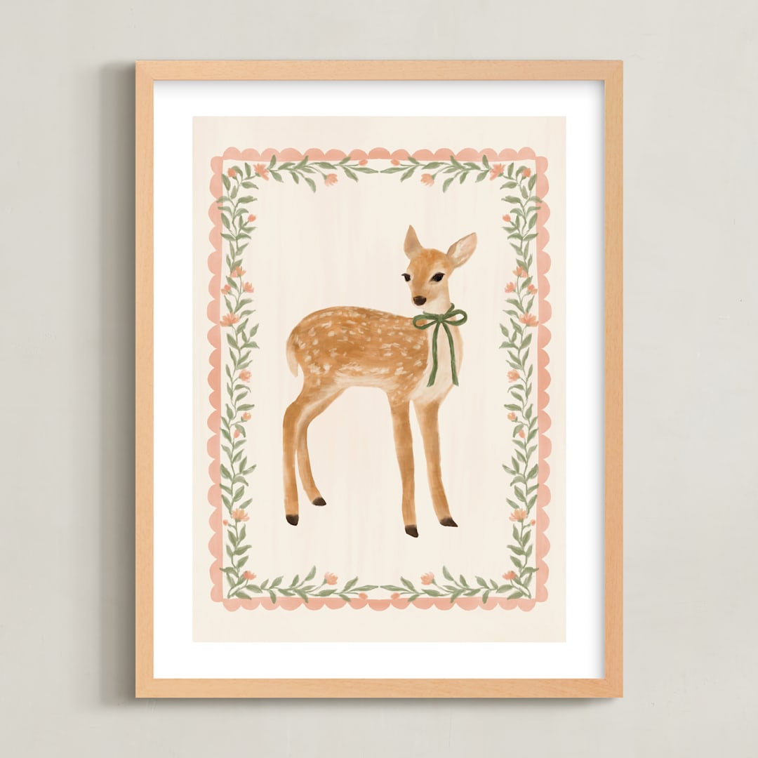 "Adore" - Art Print in Pearl by Elly - Framed