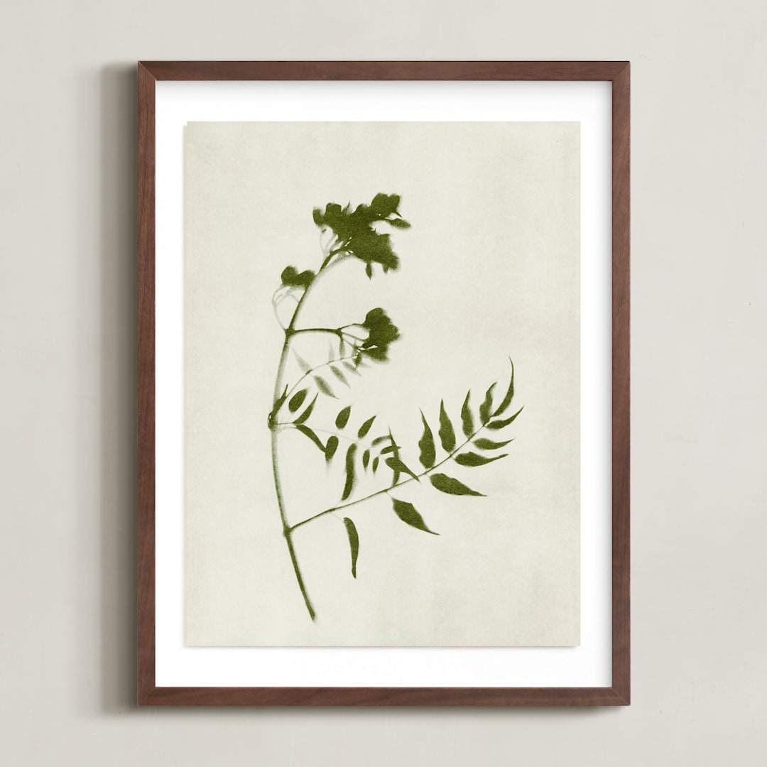 "Foraged I" - Art Print in Verdant by Kamala Nahas - Framed