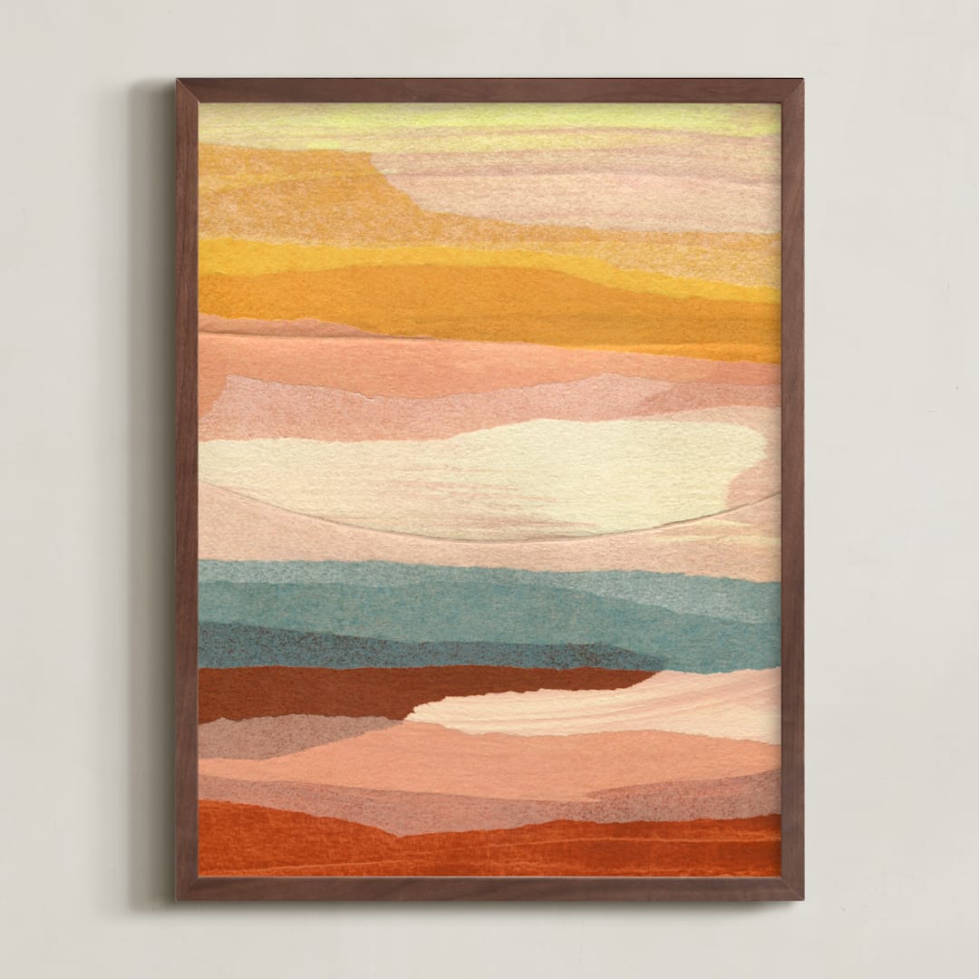 "tissue desert" - Art Print in Rust by Carrie Moradi - Framed