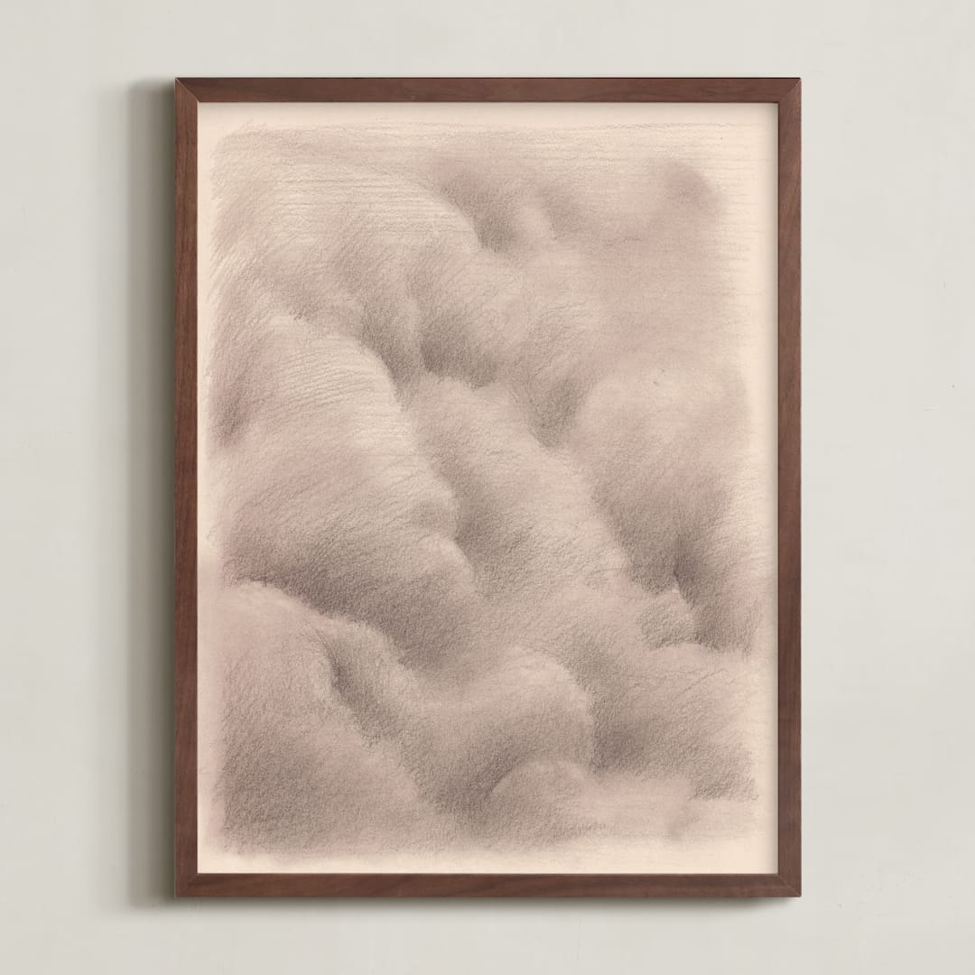 "La Nube" - Art Print in Vintage Ivory by jinseikou - Framed
