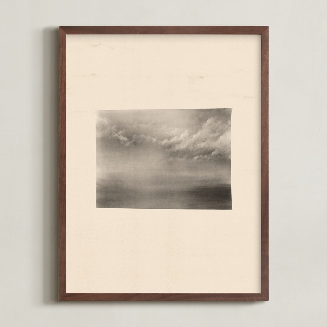 "Pilvi II" - Art Print in Vintage Grey by jinseikou - Framed