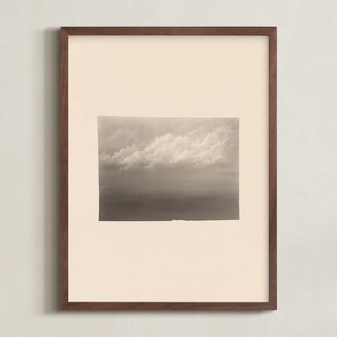 "Pilvi I" - Art Print in Vintage Grey by jinseikou - Framed