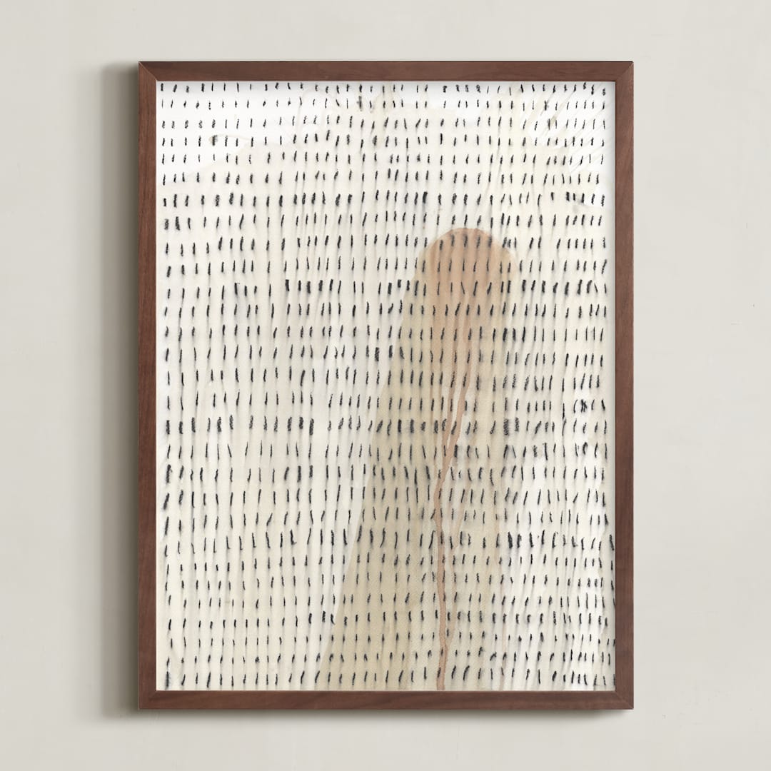 "Rhythm Disrupted" - Art Print in Muted Walnut by Luci Power - Framed
