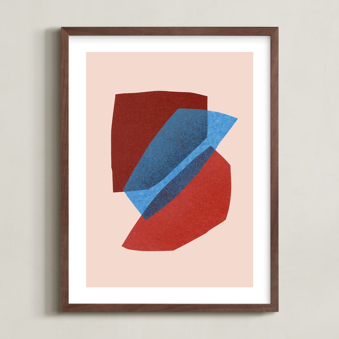 "paper space I" - Art Print in rocket pop by Carrie Moradi - Framed
