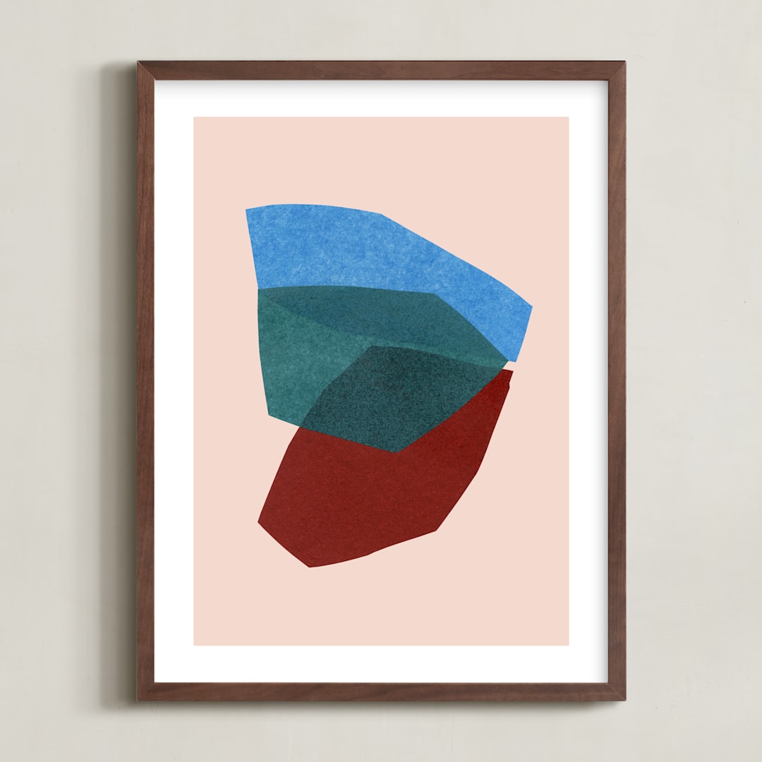 "paper space II" - Art Print in rocket pop by Carrie Moradi - Framed