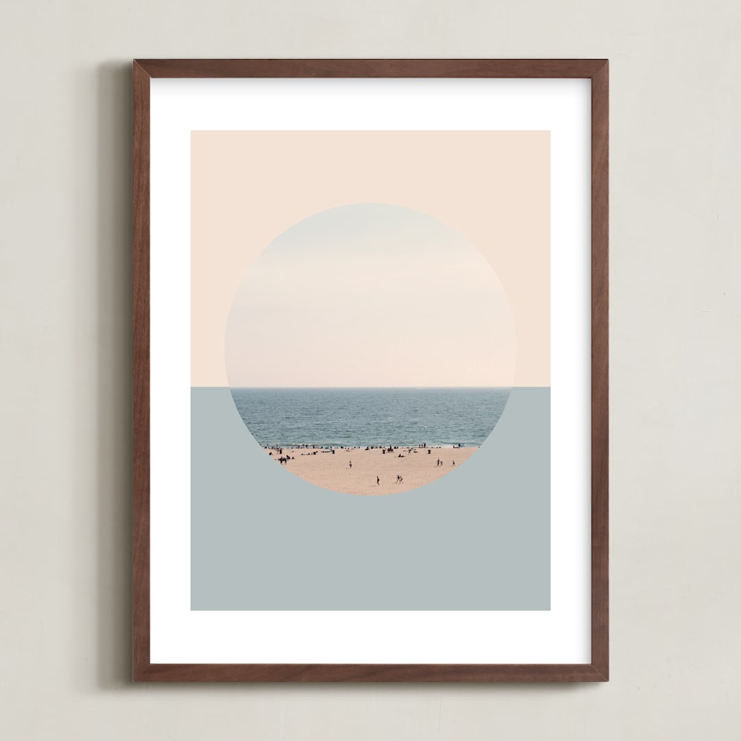 "Endless Horizon" - Art Print in White by Kimberly Young - Framed