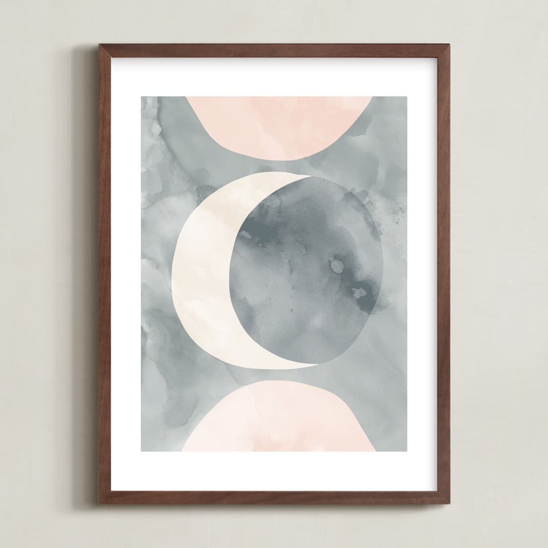 "Spring Moon" - Art Print in Night Sky by Iveta Angelova - Framed