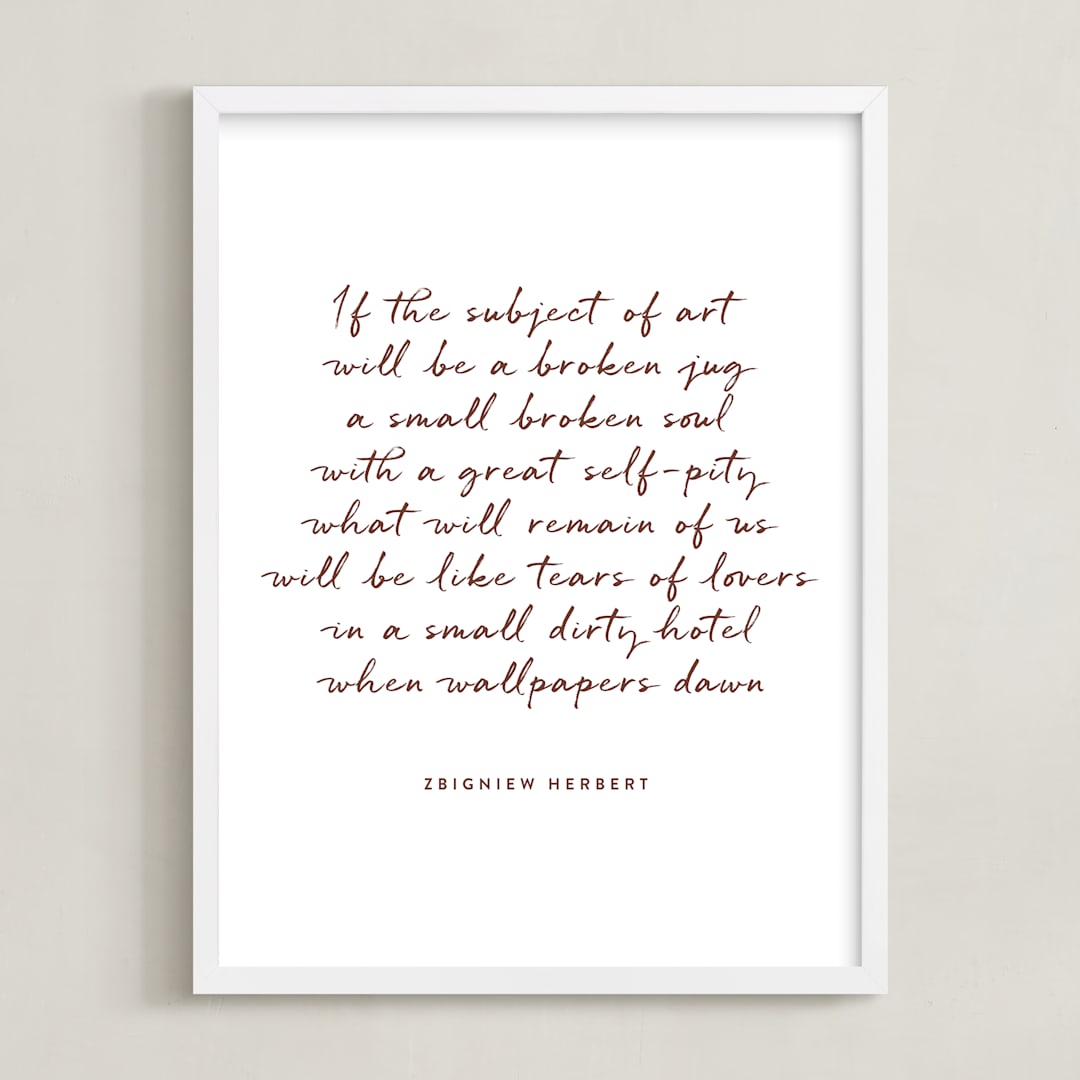 "Custom Quotes" - Custom Print in Rustique by Minted - Framed