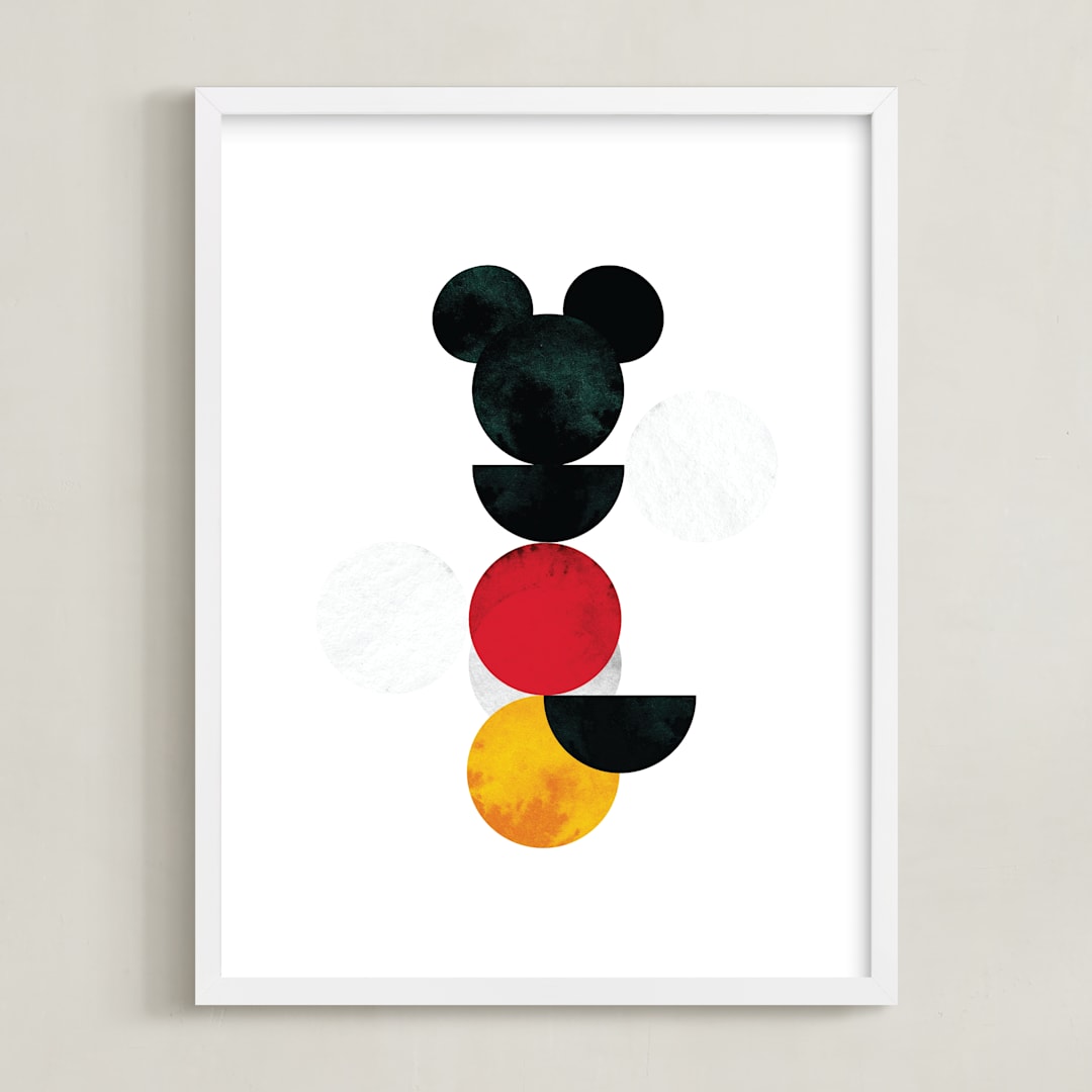 "minimalist" - Art Print in Coal by Anna Joseph - Framed