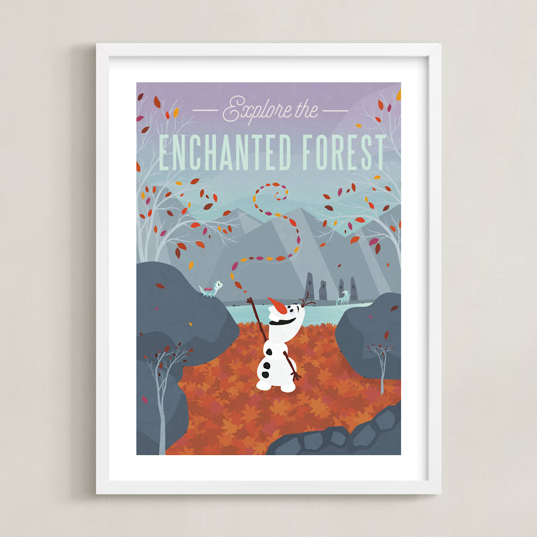 "Disney's Enchanted Forest" - Art Print in Purple Haze by Erica Krystek - Framed