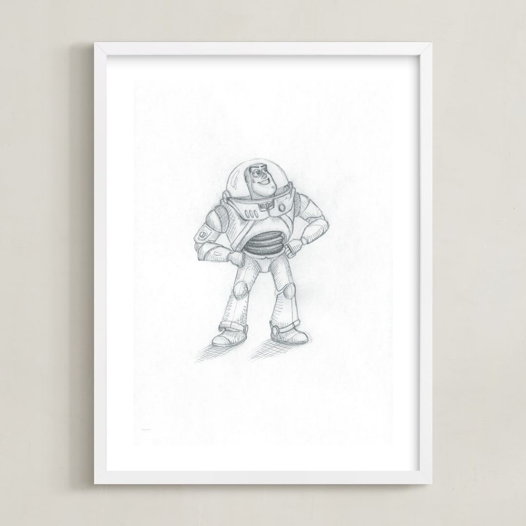 "Disney Pixar's Toy Story In Pencil I" - Art Print in Pencil by Anna Black - Framed