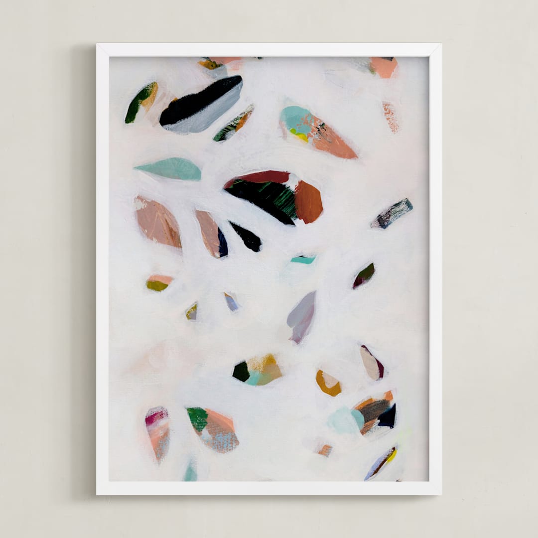 "Spring Thaw I" - Art Print in Ivory by Kayla King - Framed
