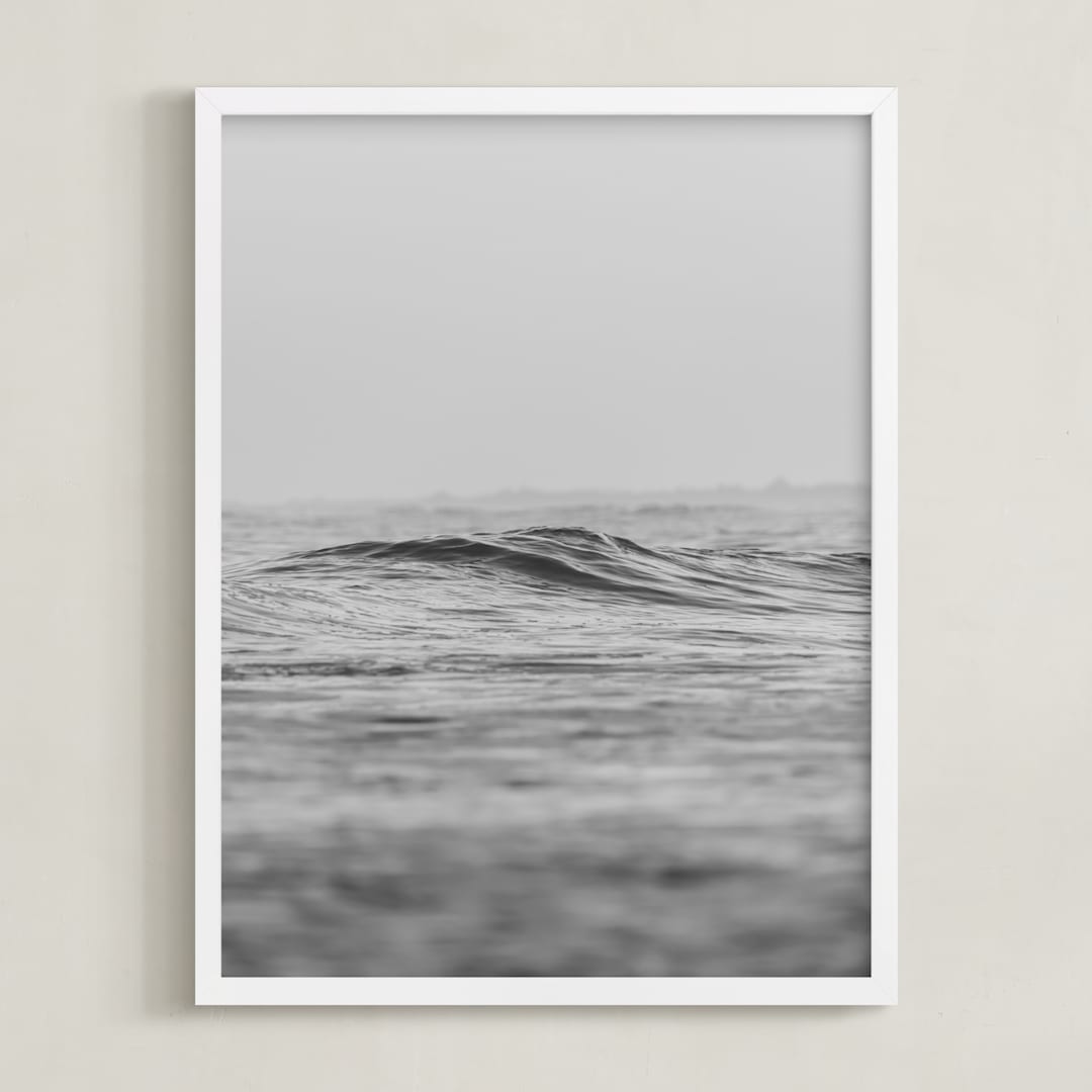 "Pacific Waters" - Art Print in Fog by Em Hale - Framed