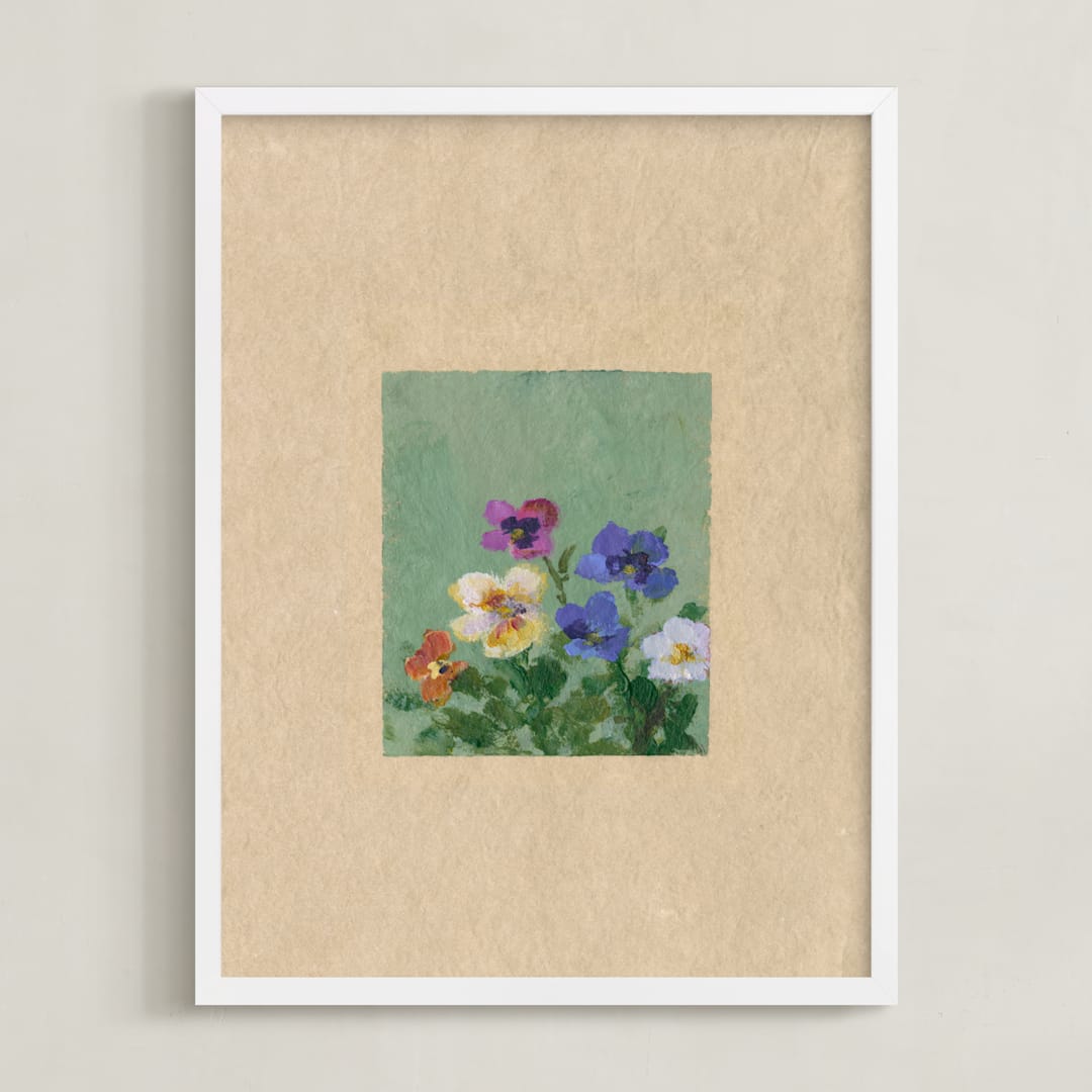 "Cluster" - Art Print in Jadeite Green by Brittany Smith - Framed