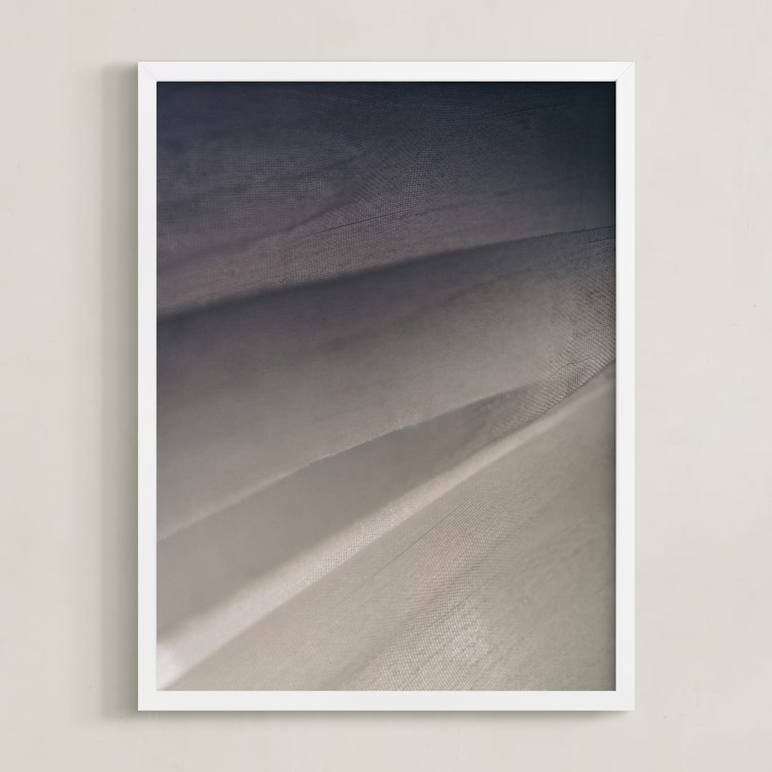 "Deep Shadow II" - Art Print in Grey Violet by David Michuki - Framed