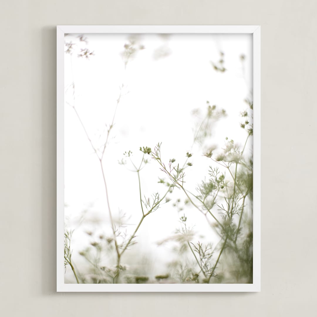 "Choices" - Art Print in White by Caroline Mint - Framed