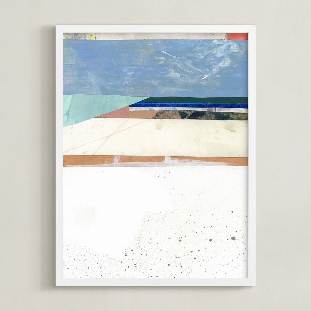 "The Weight of the Sky" - Art Print in Denim by Erin McCluskey Wheeler - Framed