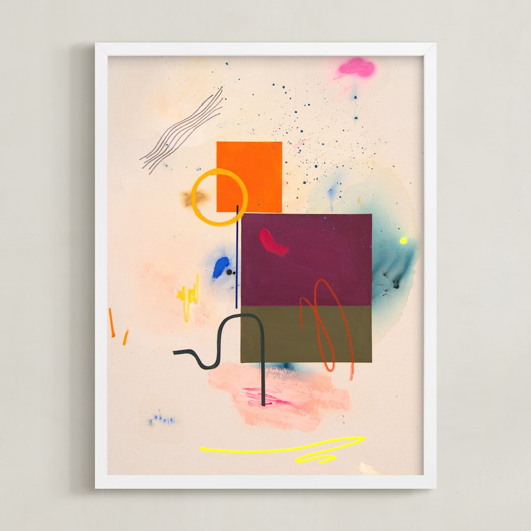 "Count Your Blessings Before They Hatch" - Art Print in Seashell by Keren Toledano - Framed