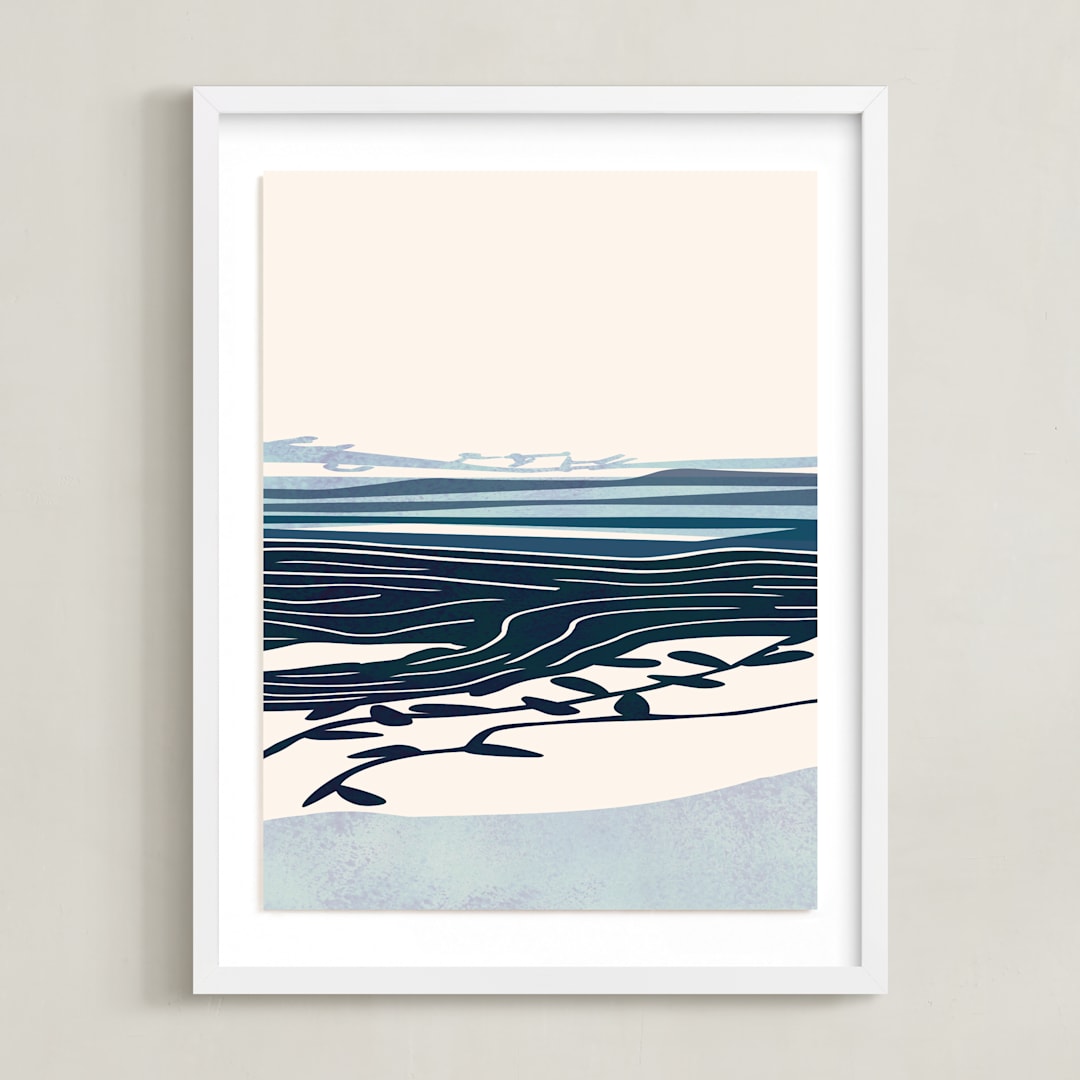 "Seascape II" - Art Print in marine by Tatjana Koraksic - Framed