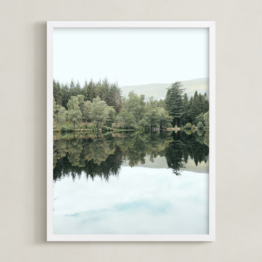 "Mirror Mirror I" - Art Print in Lake by lulu and isabelle - Framed