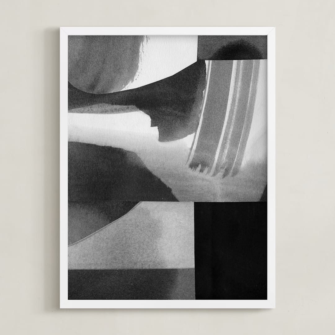 "Construct 33" - Art Print in Black & White by Ashleigh Ninos - Framed