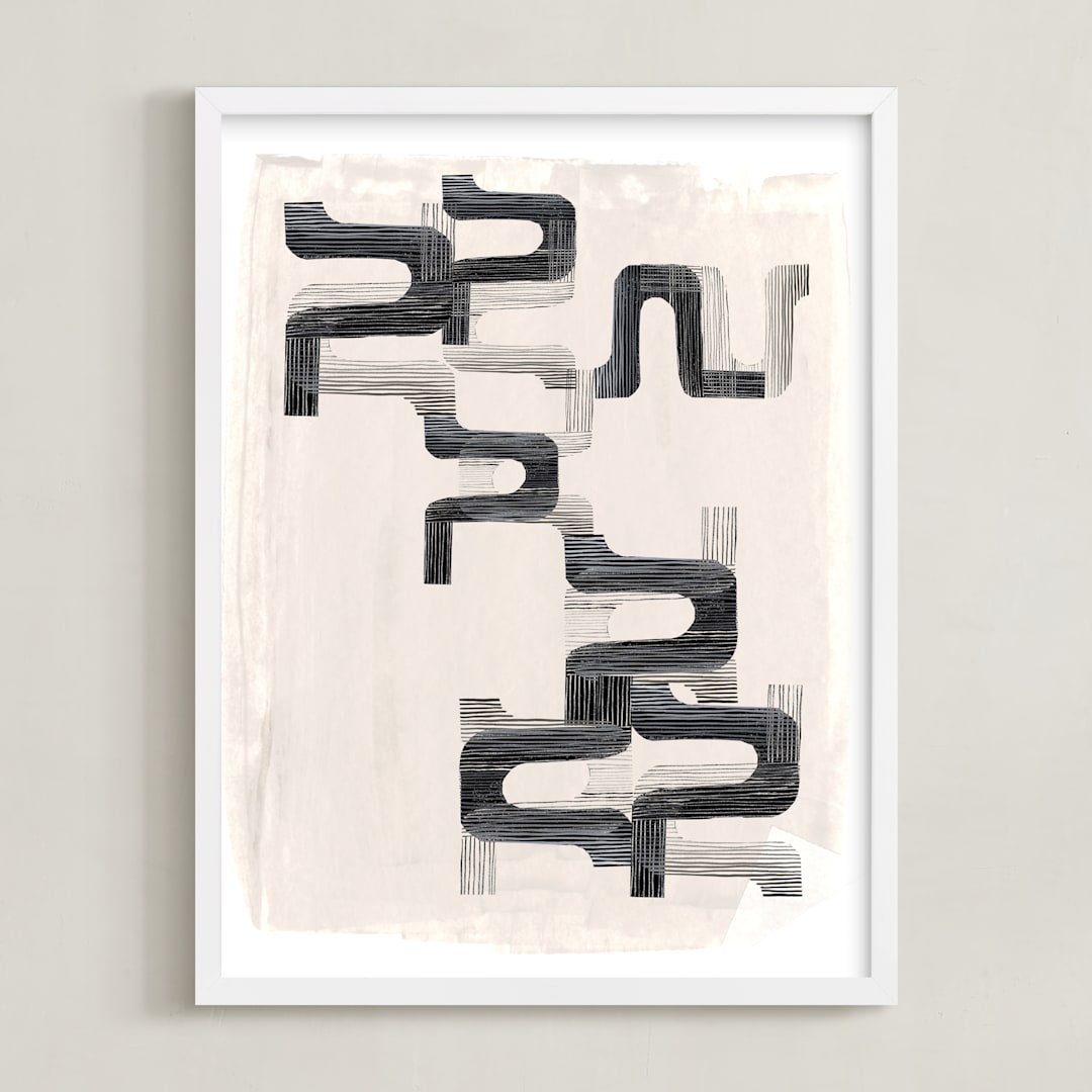 "Some dialogues" - Art Print in cloudy dialogues by Bethania Lima - Framed