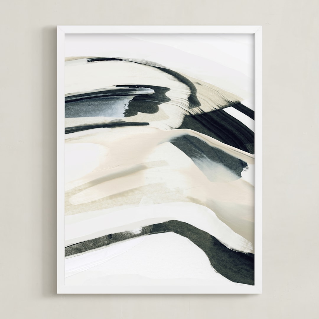 "To Wander I" - Art Print in Charcoal by Melanie Severin - Framed